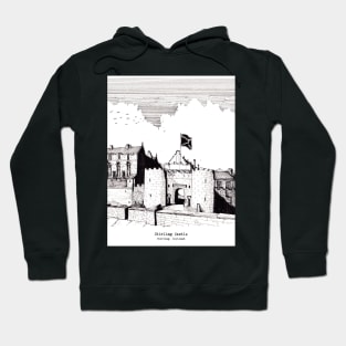 Stirling Castle Scotland Pen Ink Drawing Hoodie